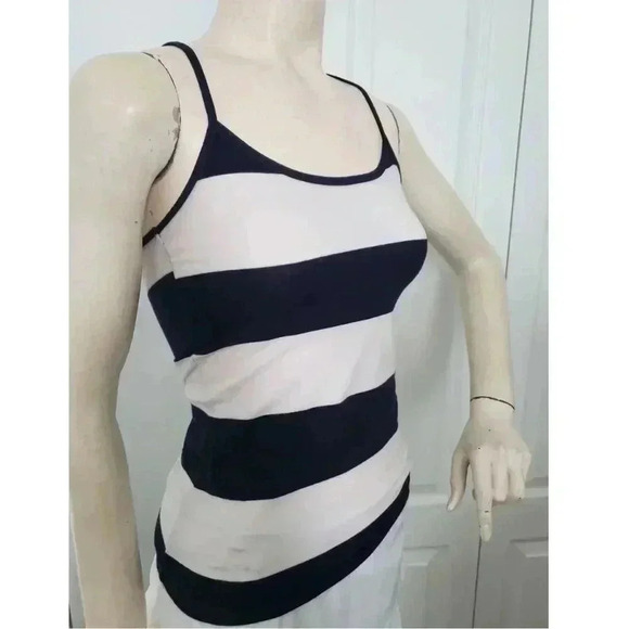Navy blue and white stripe Garage Tank top XS - Picture 1 of 12